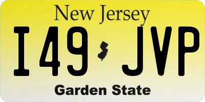 NJ license plate I49JVP