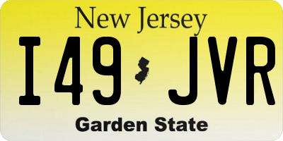 NJ license plate I49JVR