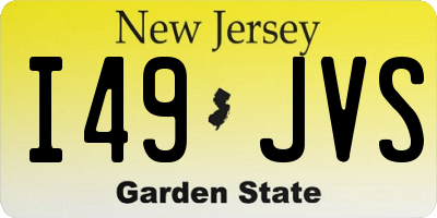 NJ license plate I49JVS