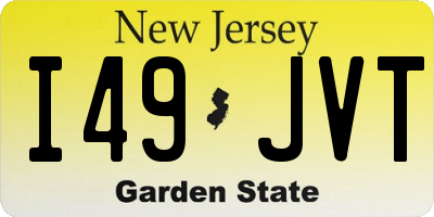 NJ license plate I49JVT