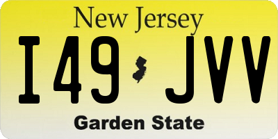 NJ license plate I49JVV