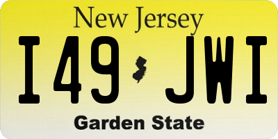 NJ license plate I49JWI
