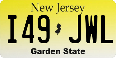 NJ license plate I49JWL