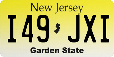 NJ license plate I49JXI