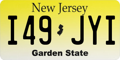 NJ license plate I49JYI