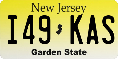 NJ license plate I49KAS