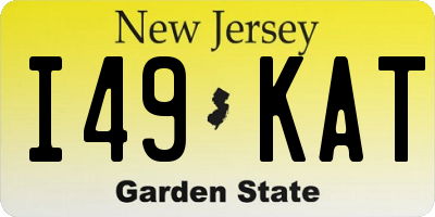 NJ license plate I49KAT