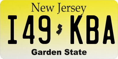 NJ license plate I49KBA