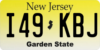NJ license plate I49KBJ