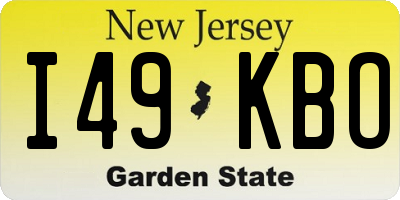 NJ license plate I49KBO