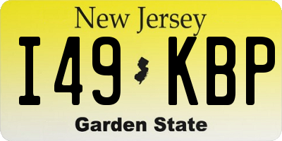 NJ license plate I49KBP