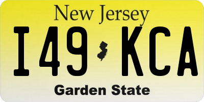 NJ license plate I49KCA