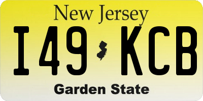 NJ license plate I49KCB