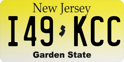 NJ license plate I49KCC