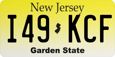 NJ license plate I49KCF
