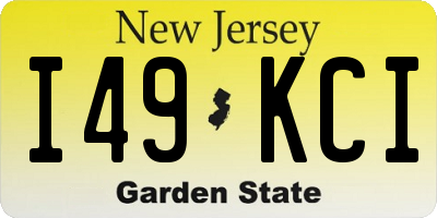 NJ license plate I49KCI