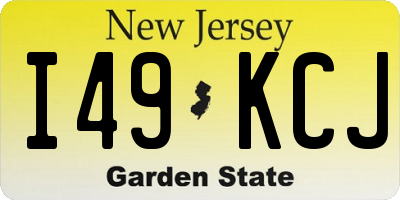NJ license plate I49KCJ