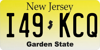 NJ license plate I49KCQ