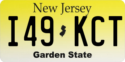 NJ license plate I49KCT