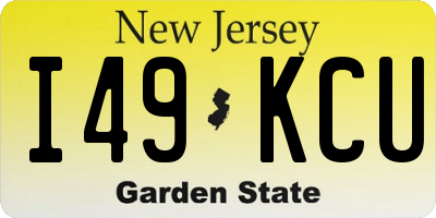 NJ license plate I49KCU