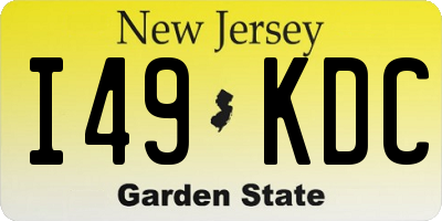 NJ license plate I49KDC