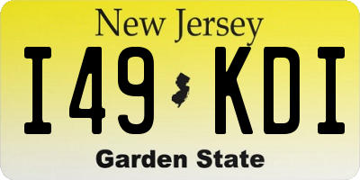 NJ license plate I49KDI