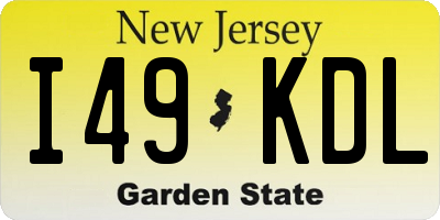 NJ license plate I49KDL