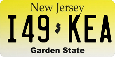 NJ license plate I49KEA