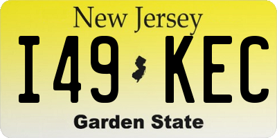 NJ license plate I49KEC