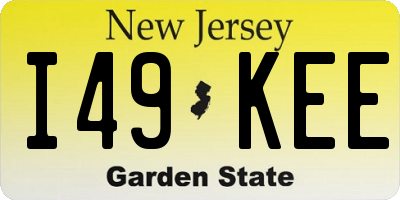 NJ license plate I49KEE