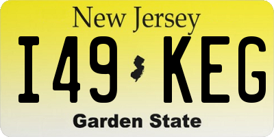 NJ license plate I49KEG