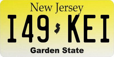 NJ license plate I49KEI