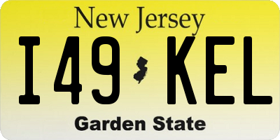 NJ license plate I49KEL