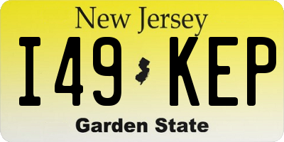 NJ license plate I49KEP