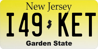 NJ license plate I49KET