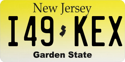 NJ license plate I49KEX