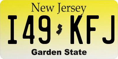 NJ license plate I49KFJ