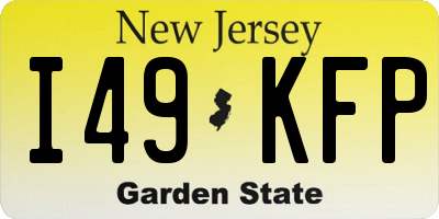 NJ license plate I49KFP