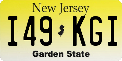 NJ license plate I49KGI