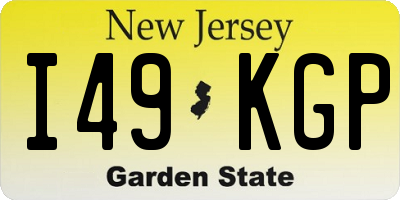 NJ license plate I49KGP