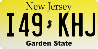NJ license plate I49KHJ