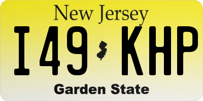 NJ license plate I49KHP