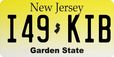 NJ license plate I49KIB