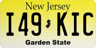 NJ license plate I49KIC