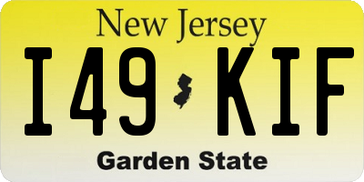 NJ license plate I49KIF