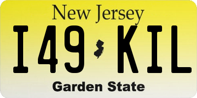 NJ license plate I49KIL