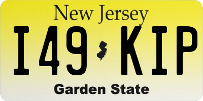 NJ license plate I49KIP