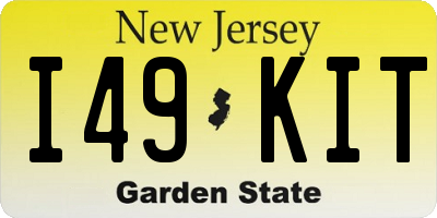 NJ license plate I49KIT