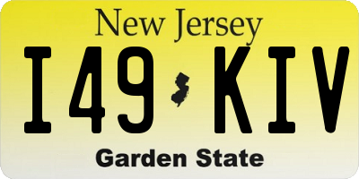 NJ license plate I49KIV