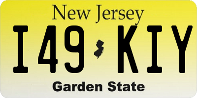 NJ license plate I49KIY